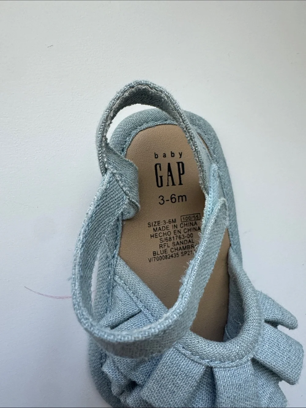 GAP Baby Blue Ruffle Strap Sandals